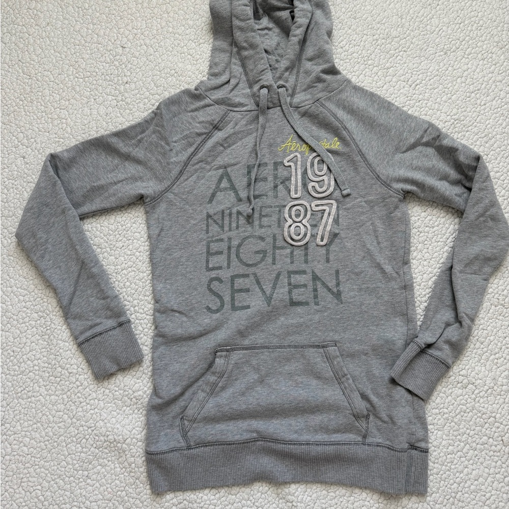 Vintage Aeropostale Gray Graphic Hoodie